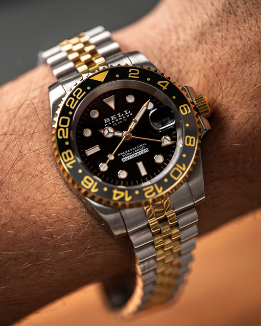 Bell Handmade Two Tone GRNR GMT NH34 Automatic Watch