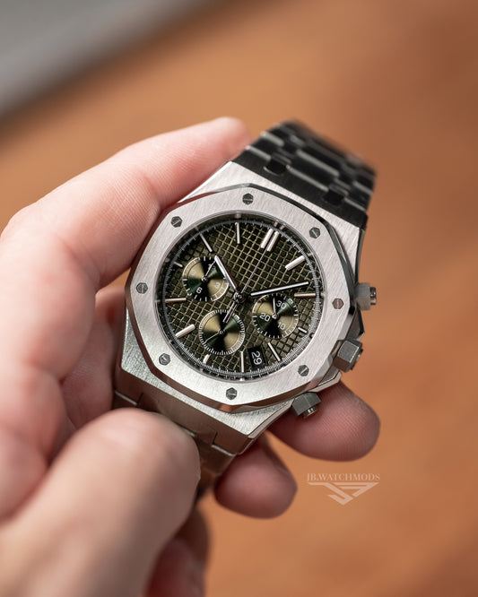 VK63 Royal Oak Homage Custom Mod Watch Olive Dial