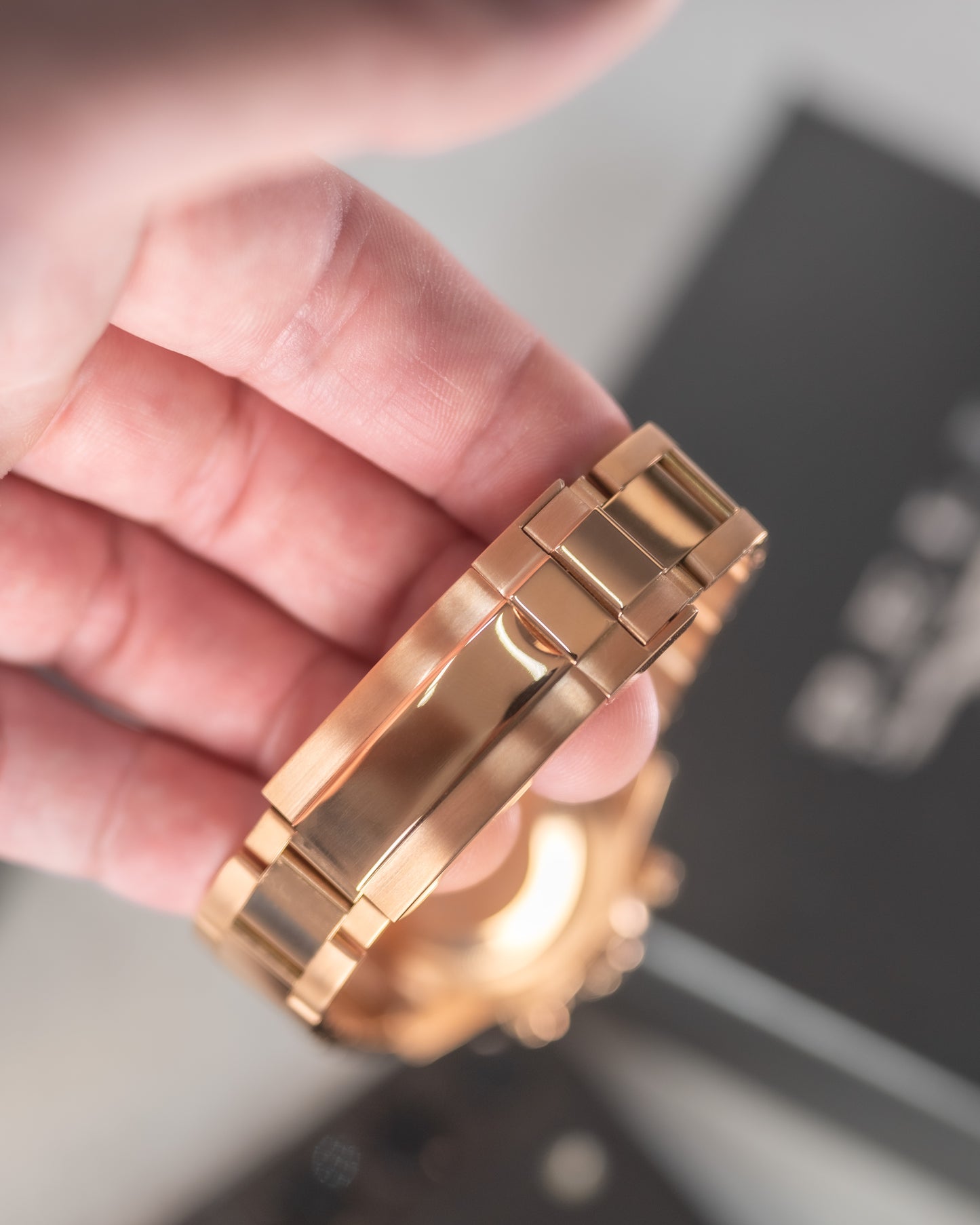 BELL Handmade VK63 Meca-Quartz Chronograph Watch in Rose Gold and Black