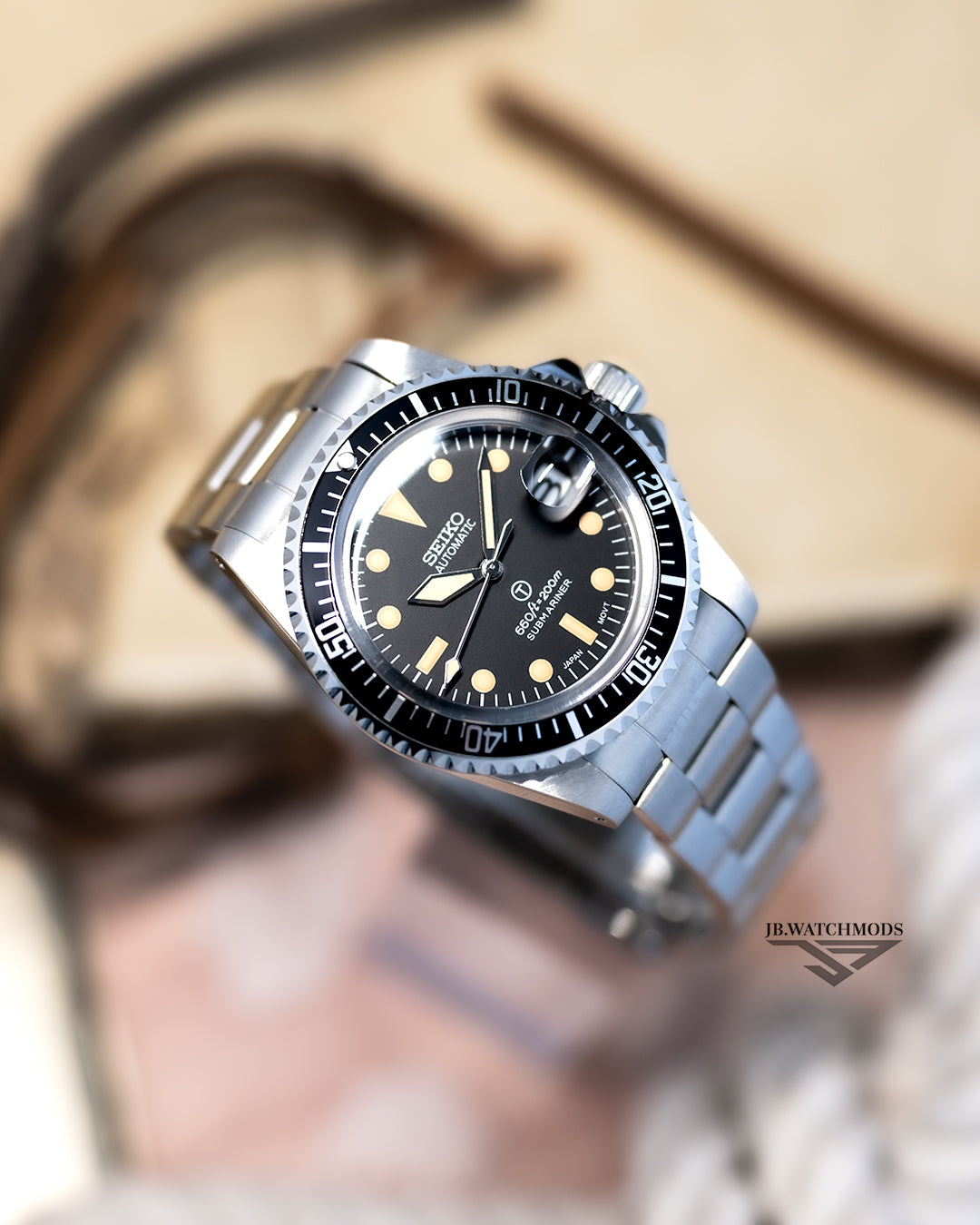 JB.WATCHMODS Custom Vintage Seiko Mod Submariner