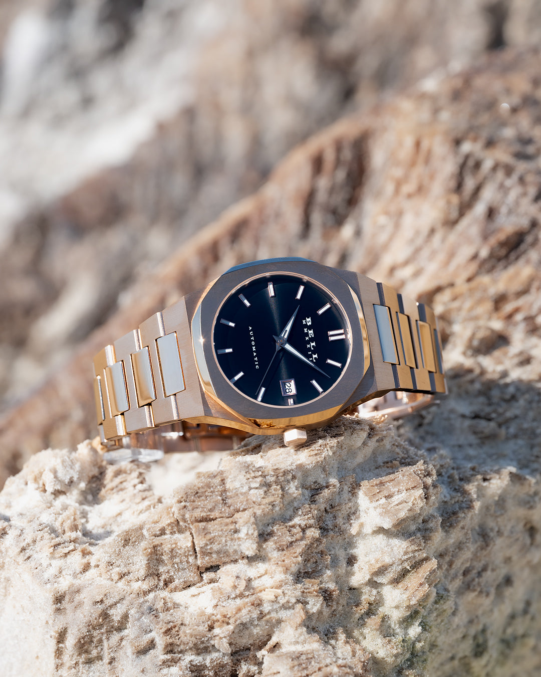 Bell Watch Company 40mm Rose Gold Black Dial Automatic Watch