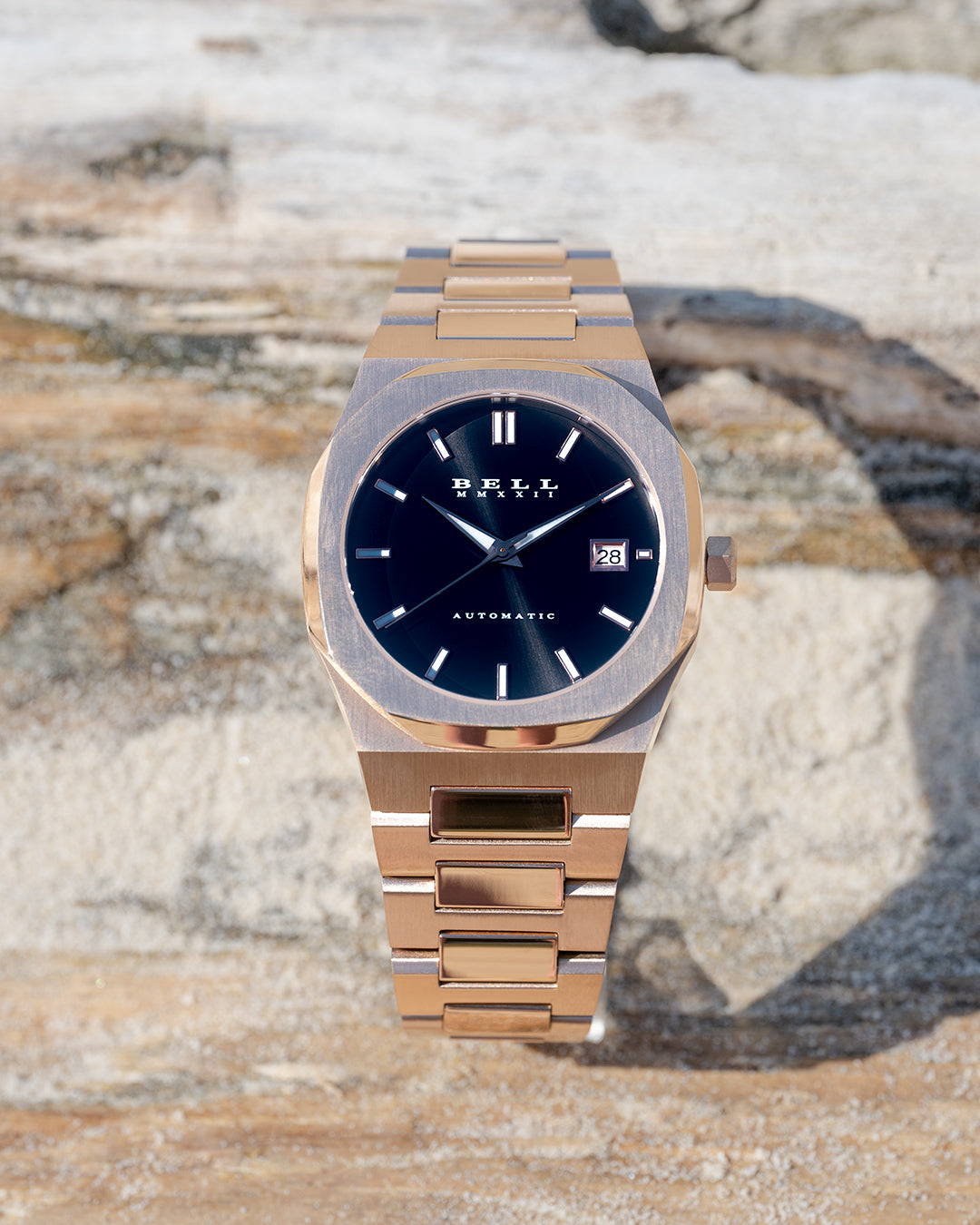 Bell Watch Company 40mm Rose Gold Black Dial Automatic Watch