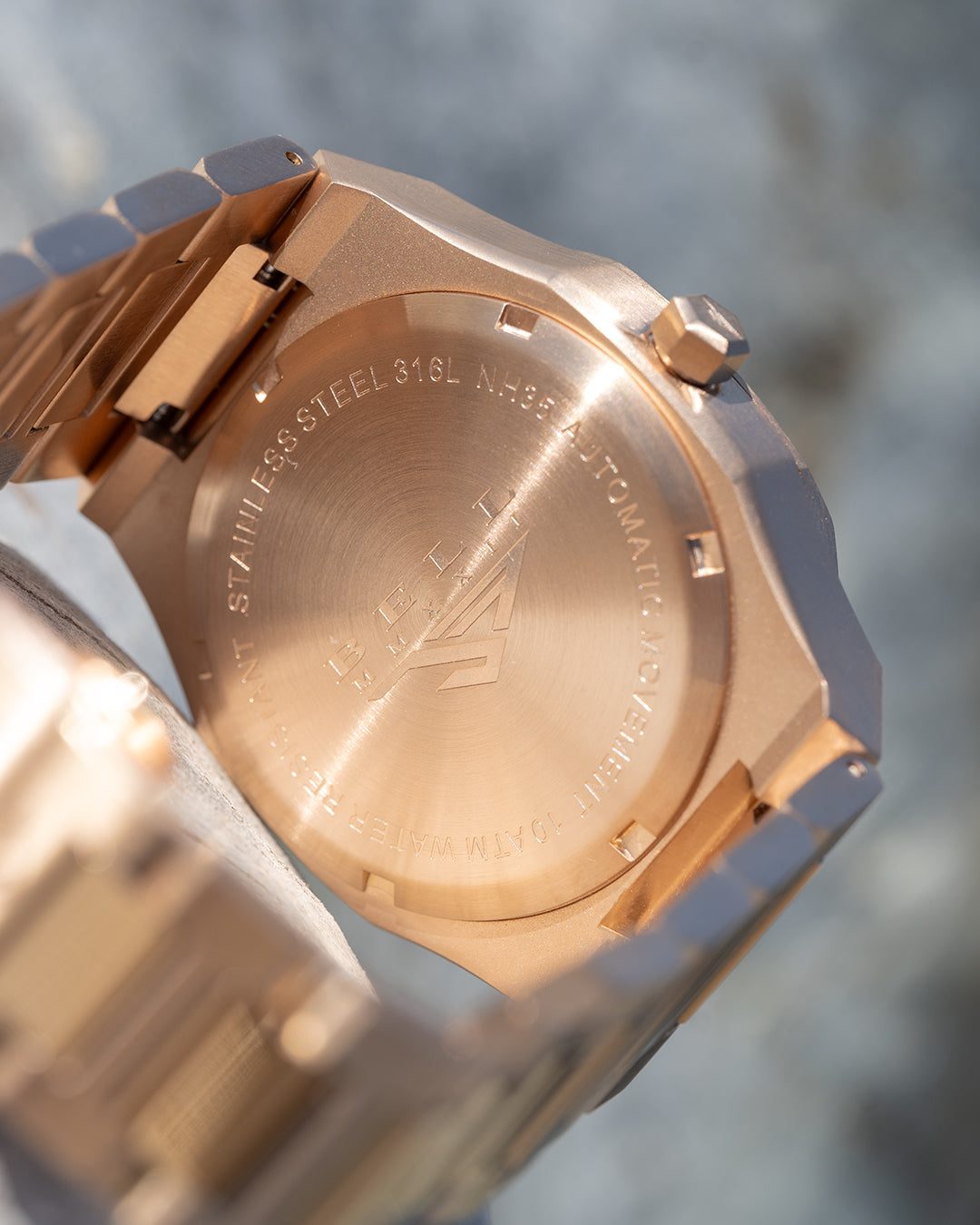Bell Watch Company 40mm Rose Gold Black Dial Automatic Watch
