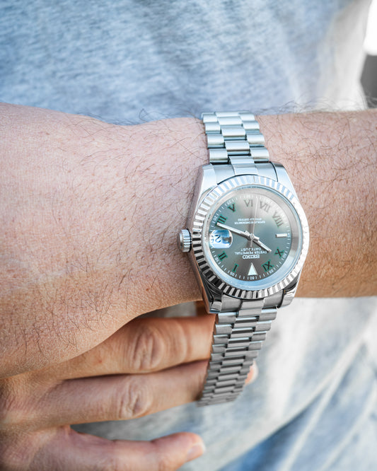 JB.WATCHMODS Custom Seiko Mod Silver Wimbledon