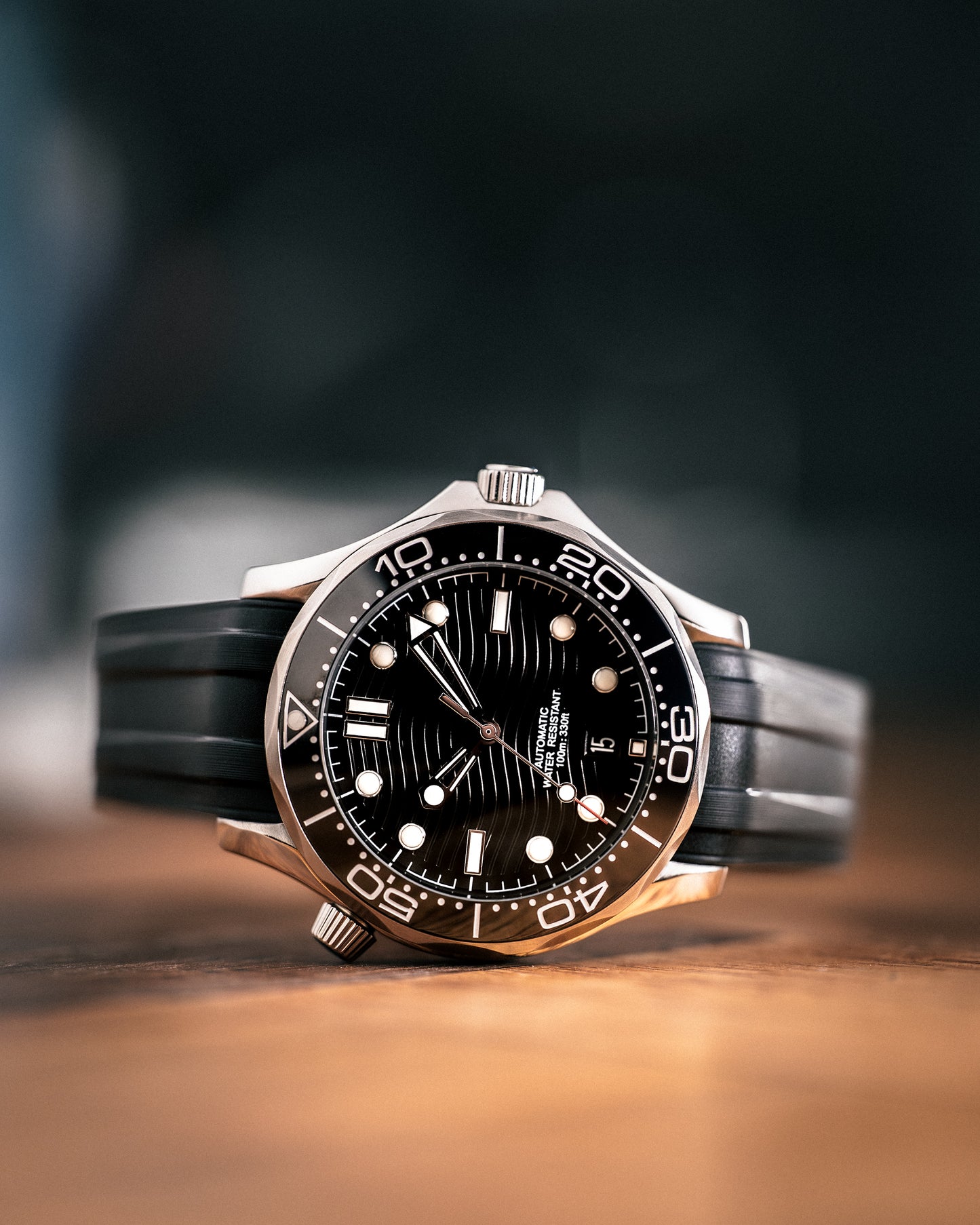 BELL Handmade NH35 Black Dial Seamaster Diver Automatic Watch