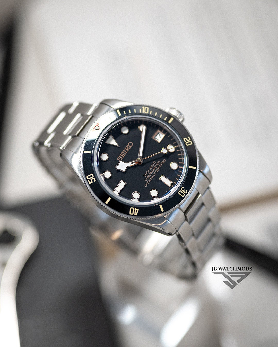Custom Seiko Mod Black Bay Style Watch