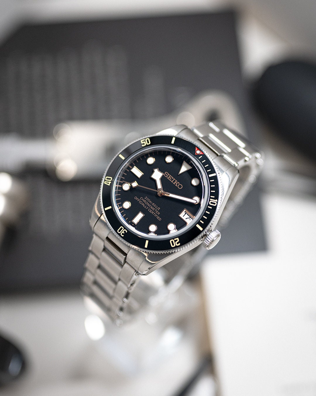 Custom Seiko Mod Black Bay Style Watch