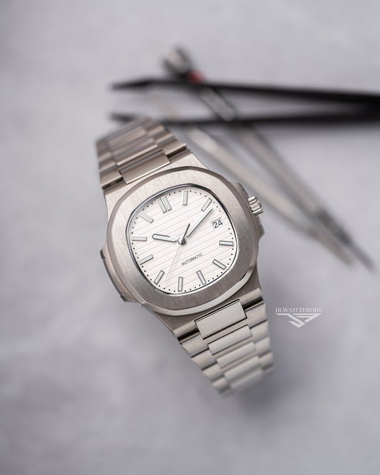 White Nautilus 5711 Homage Custom Mod Watch