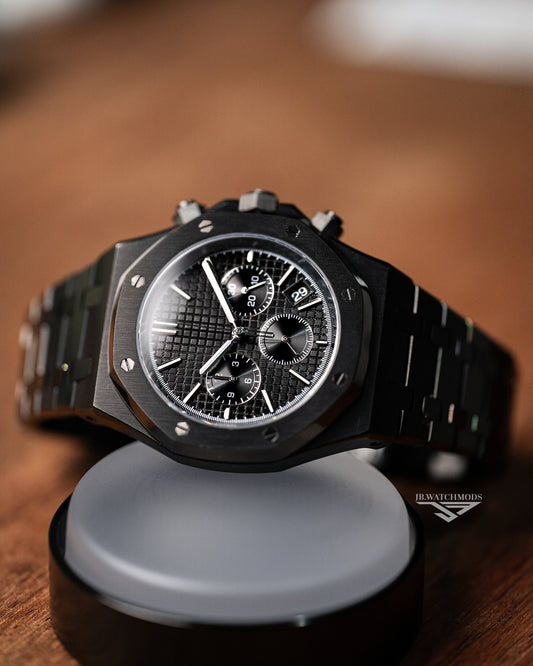 VK63 Royal Oak Black Out Homage Custom Mod Watch