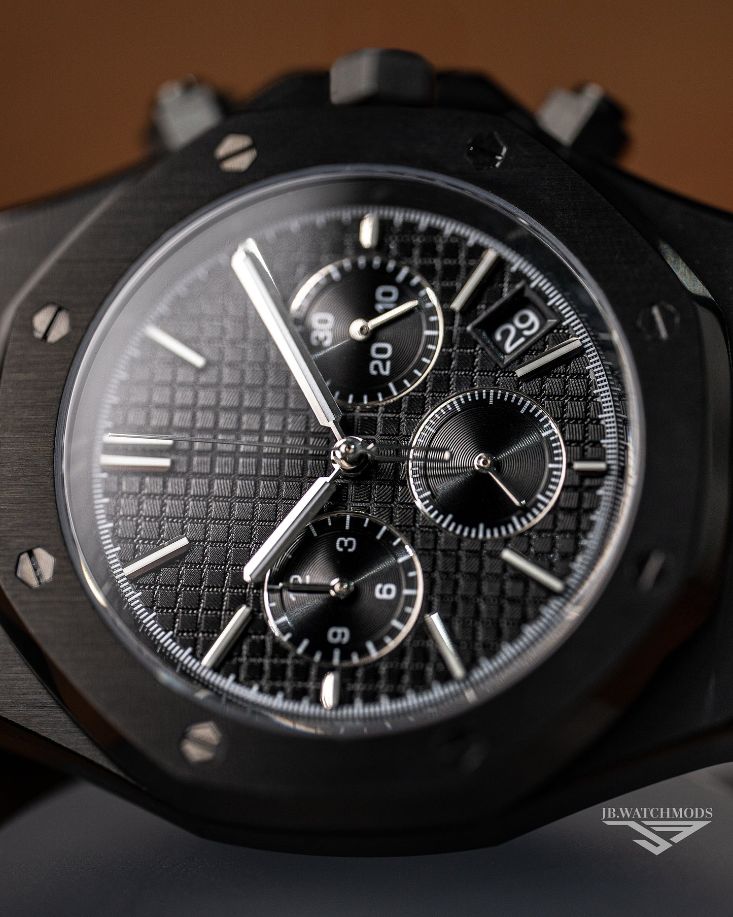 VK63 Royal Oak Black Out Homage Custom Mod Watch