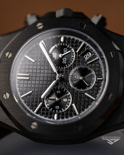 VK63 Royal Oak Black Out Homage Custom Mod Watch