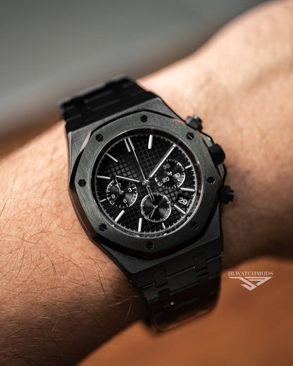 VK63 Royal Oak Black Out Homage Custom Mod Watch