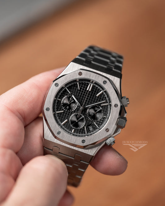 VK63 Royal Oak Homage Custom Mod Watch Black Dial