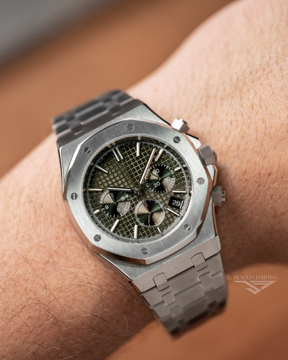 VK63 Royal Oak Homage Custom Mod Watch Olive Dial