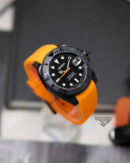 JB.WATCHMODS Custom Seiko Mod Orange Blackout Automatic Watch