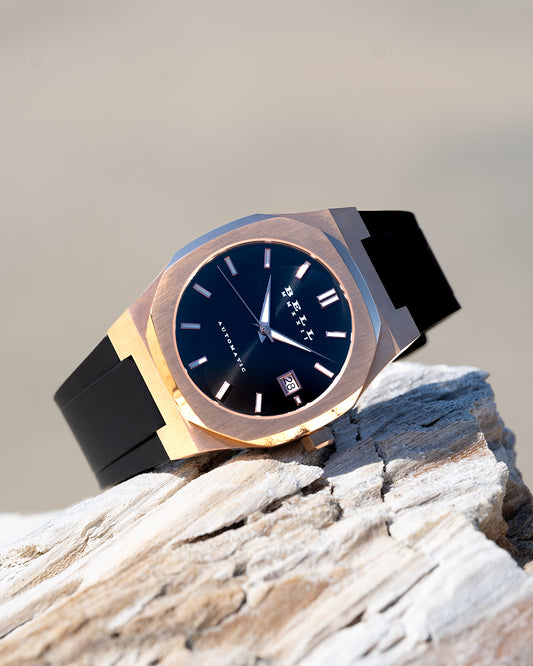 Bell Watch Company 40mm Rose Gold with Silicon Strap Automatic Watch