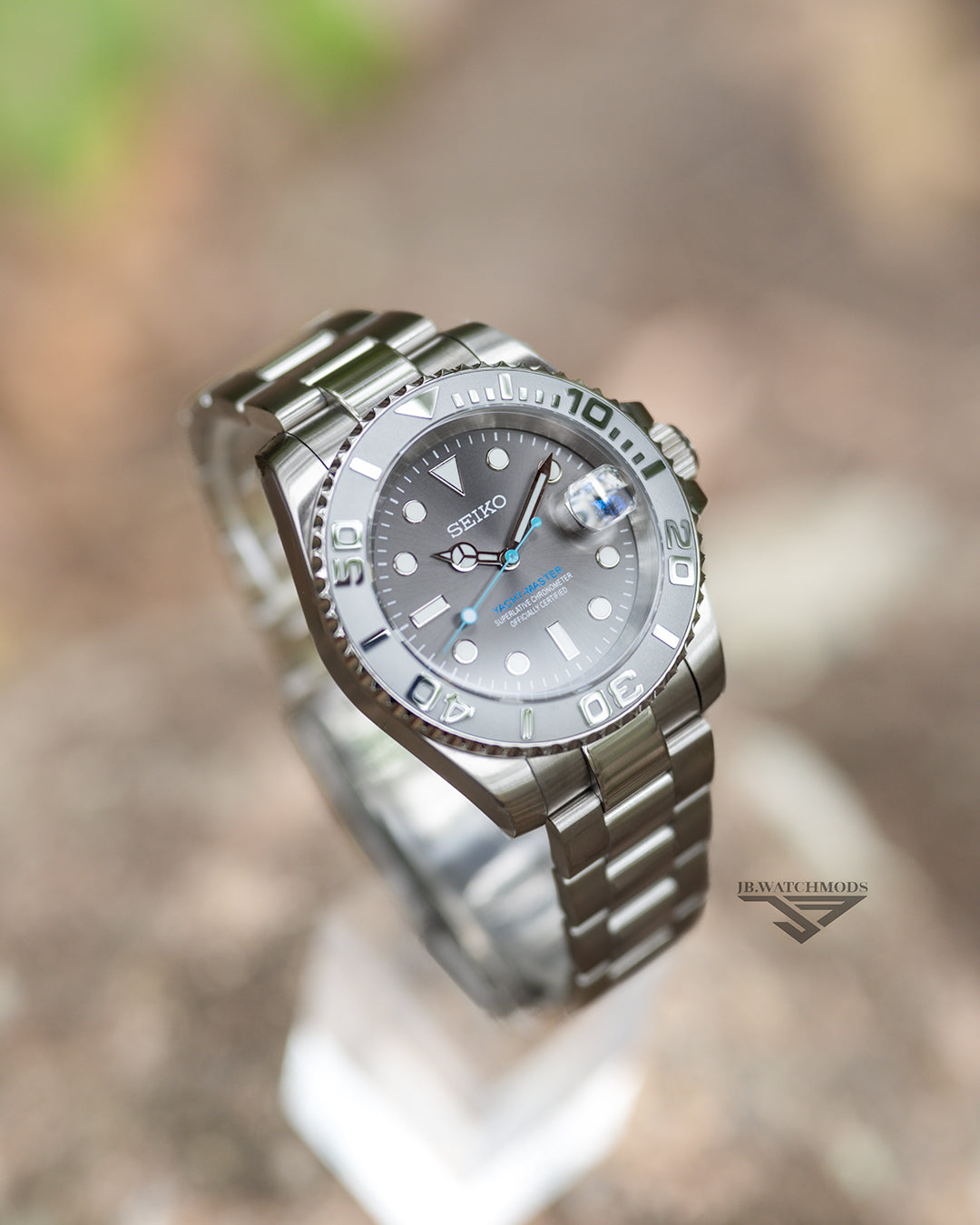 JB.WATCHMODS Custom Seiko Mod Batman SKX Automatic Watch
