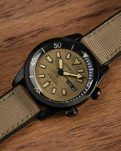 Custom Seiko Mod Dual Crown Sandy Taupe