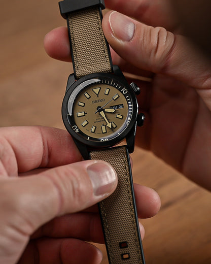 Custom Seiko Mod Dual Crown Sandy Taupe