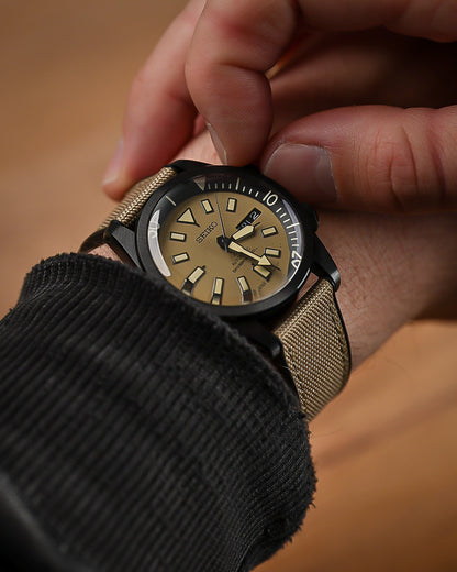 Custom Seiko Mod Dual Crown Sandy Taupe