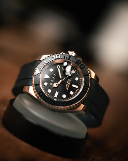 Bell Handmade Rose Gold Yacht Master NH35 Automatic Watch