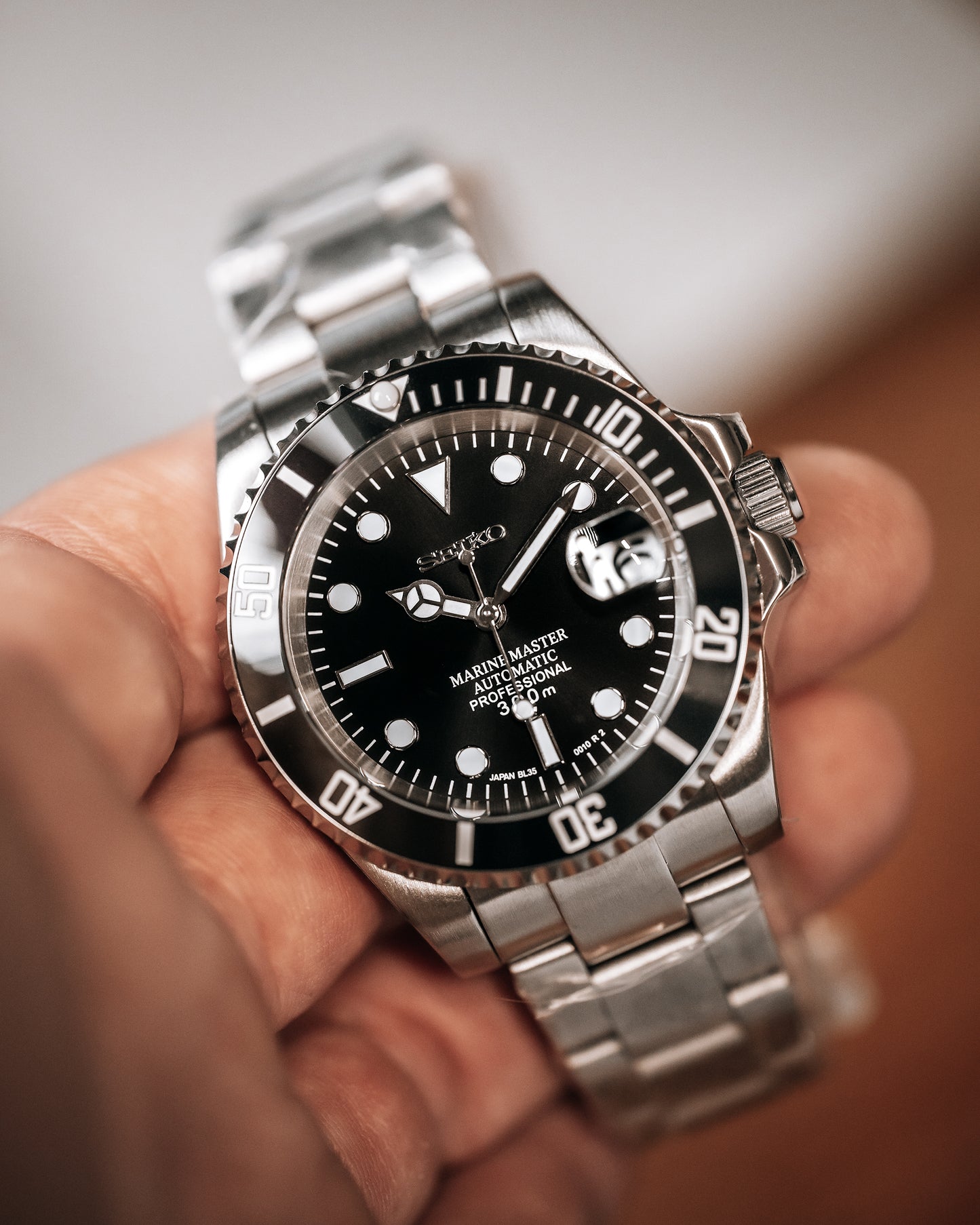 JB.WATCHMODS Custom Seiko Mod Submariner Watch