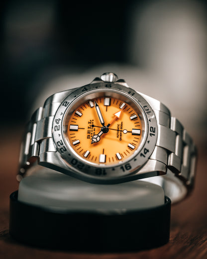 BELL Handmade NH34 GMT Yellow "Explorer II"