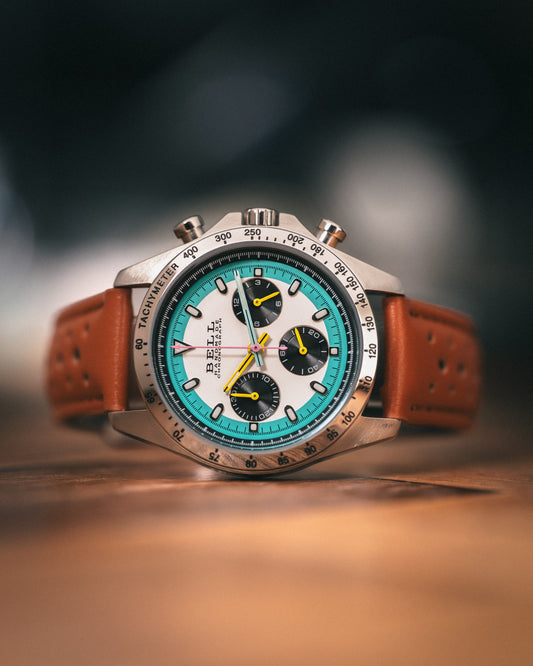 BELL Handmade VK63 AI Build Stainless Steel Bezel Leather Strap