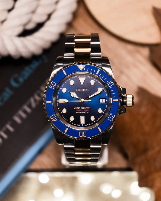 JB.WATCHMODS Custom Seiko Mod Bluesy style Automatic Watch