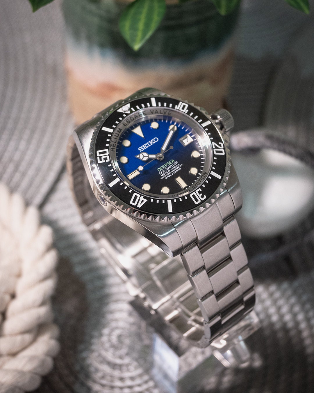 JB.WATCHMODS Custom Seiko Mod 43.5mm Deep Sea Automatic Watch JB