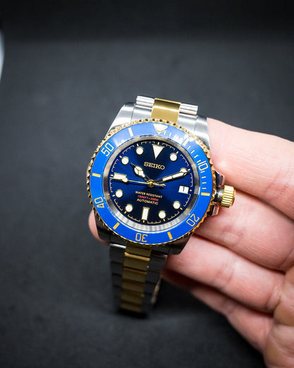 JB.WATCHMODS Custom Seiko Mod Bluesy style Automatic Watch
