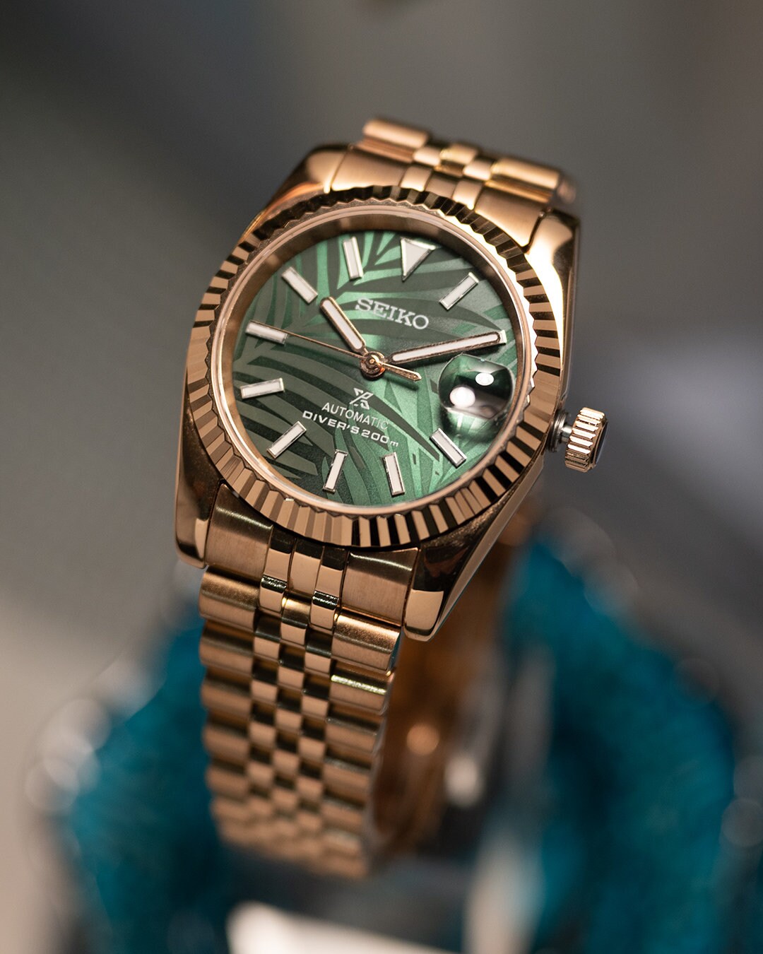 Datejust rose gold online green