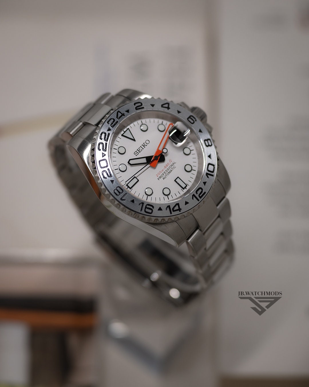 JB.WATCHMODS Custom Seiko Mod Explorer II style Watch – JB.Watchmods