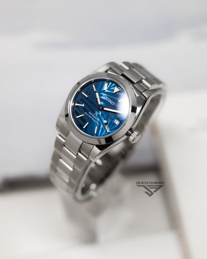 JB.WATCHMODS Custom Seiko Mod Blue Palm Automatic Watch